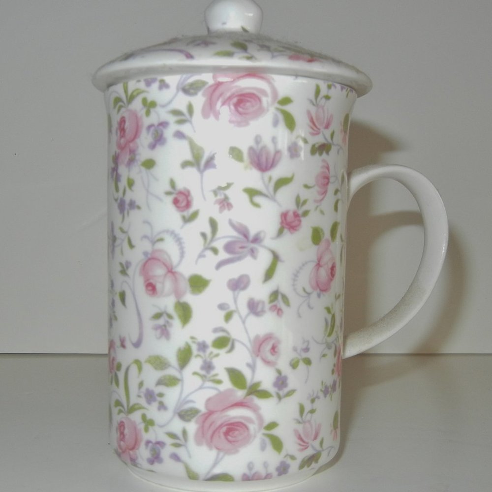 Fine bone china Tea service, rose chintz 8 pc set - Picture 6 of 13